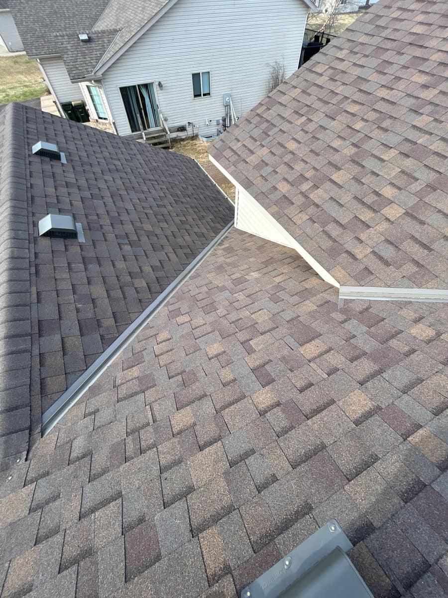 Valley and roof vents on the new Waite Park roof