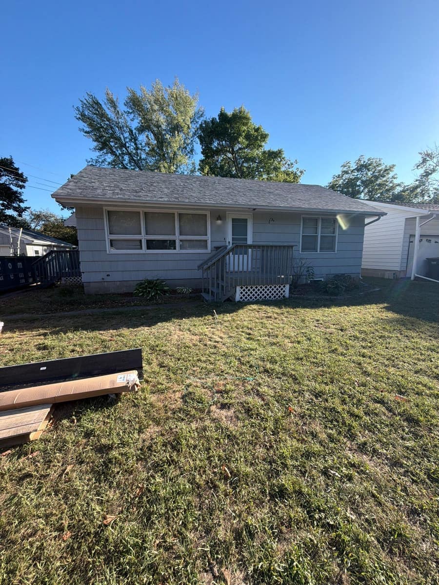 Back of the Waite Park ranch home after the roof replacement